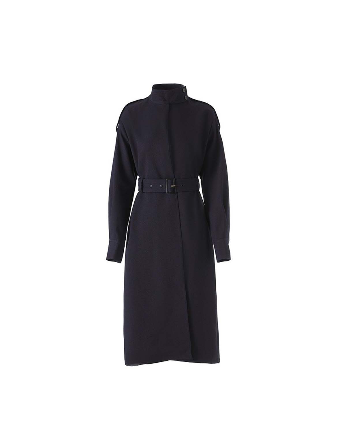 Women's French-style high-end long-sleeve stand-collar coat-wt667-1